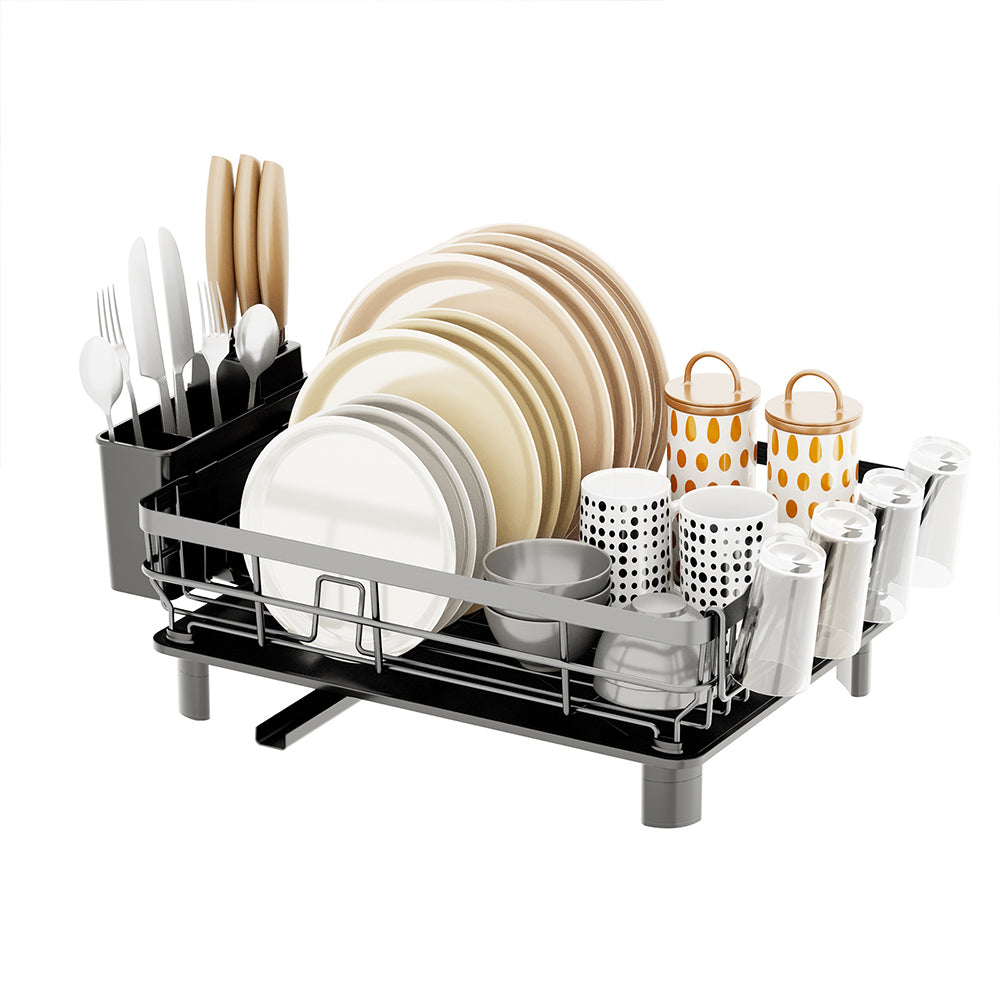 write me a long blog post for this product Dish Drainer Stainless Steel Rack Drip Tray Utensils Holder  27/27  ChatGPT The Ultimate Guide to the Dish Drainer Stainless Steel Rack