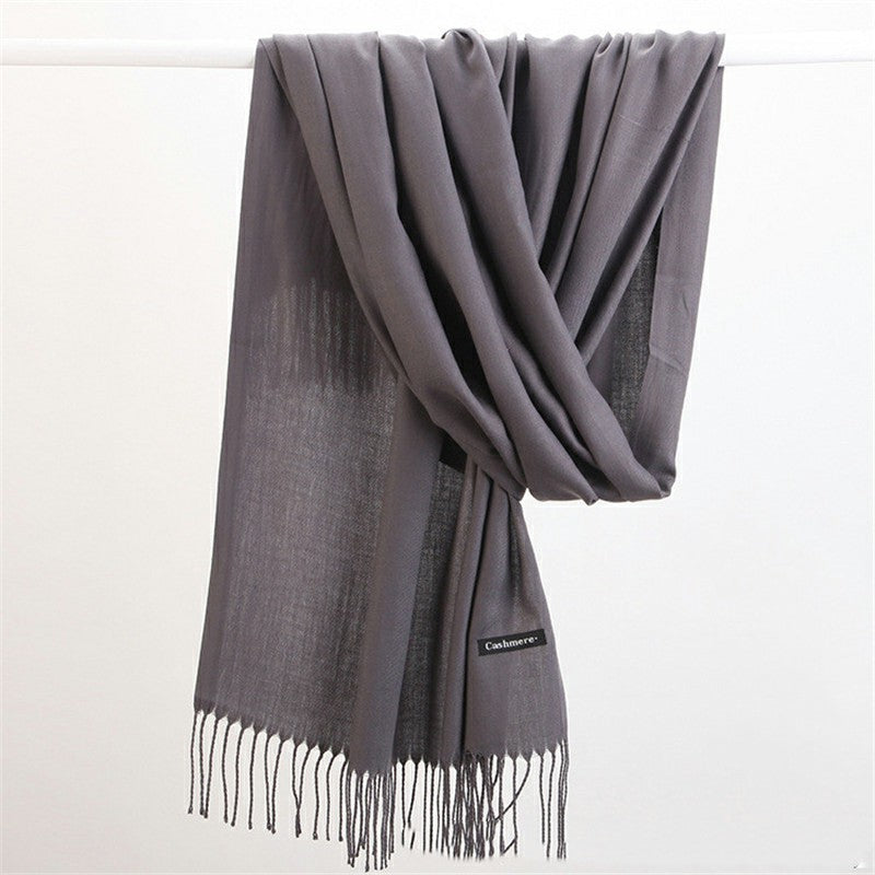 Large Cashmere Wool Scarf Thick Warm Shawl Wrap