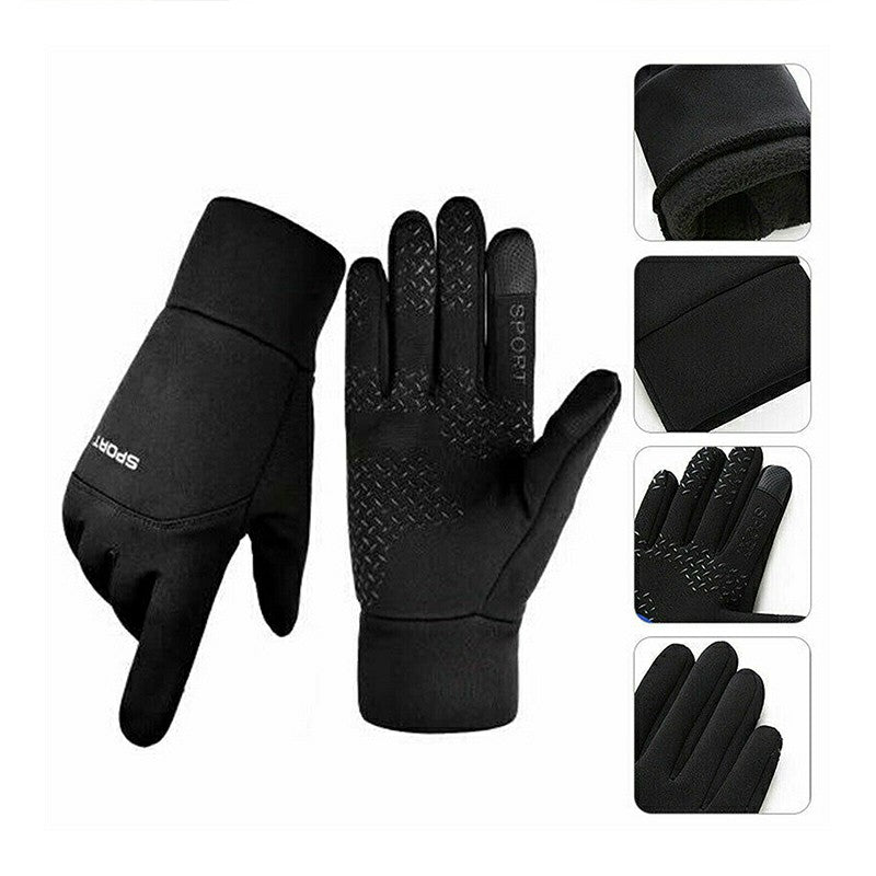 Windproof Fleece Gloves Lined Thermal Warm Touchscreen