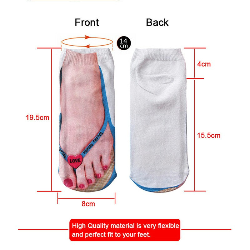 Funny Flip Flop Socks 3D Novelty Show Off