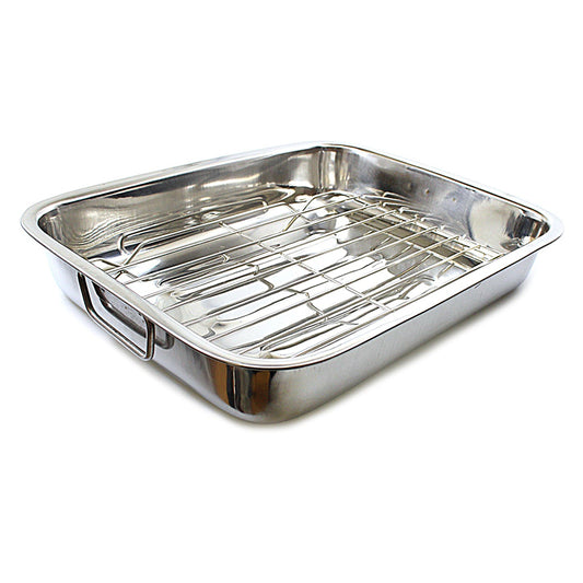 Roasting Lasagne Tray Stainless Steel Baking Handled Rack