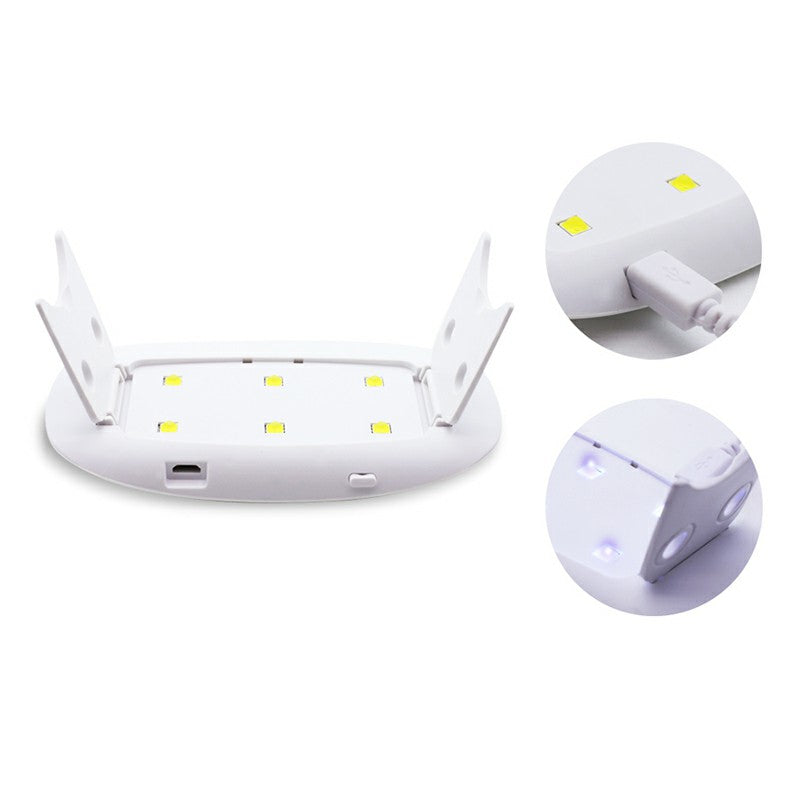 6W Portable Mini USB UV LED 45s/60s Timer Nail Lamp Dryer