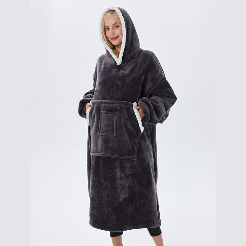 Loose Wearable Hoodie Blanket Cosy Oversized Wide Sweatshirt