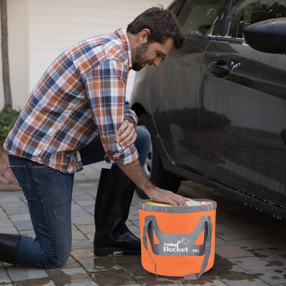 20L Water Bucket Foldable Storage Container Wash Basin