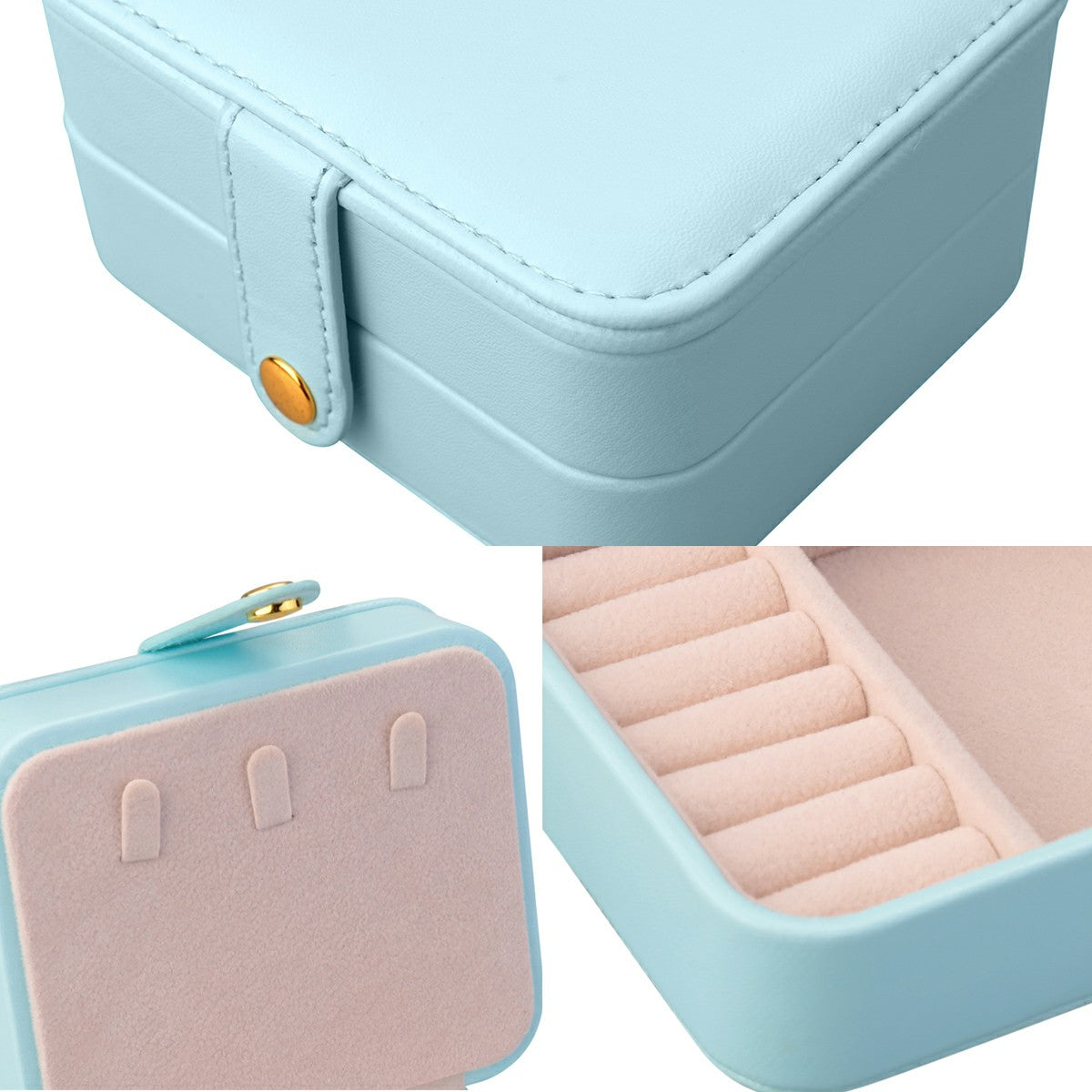 Multilayer Jewellery Storage Box Portable Travel Leather Organiser