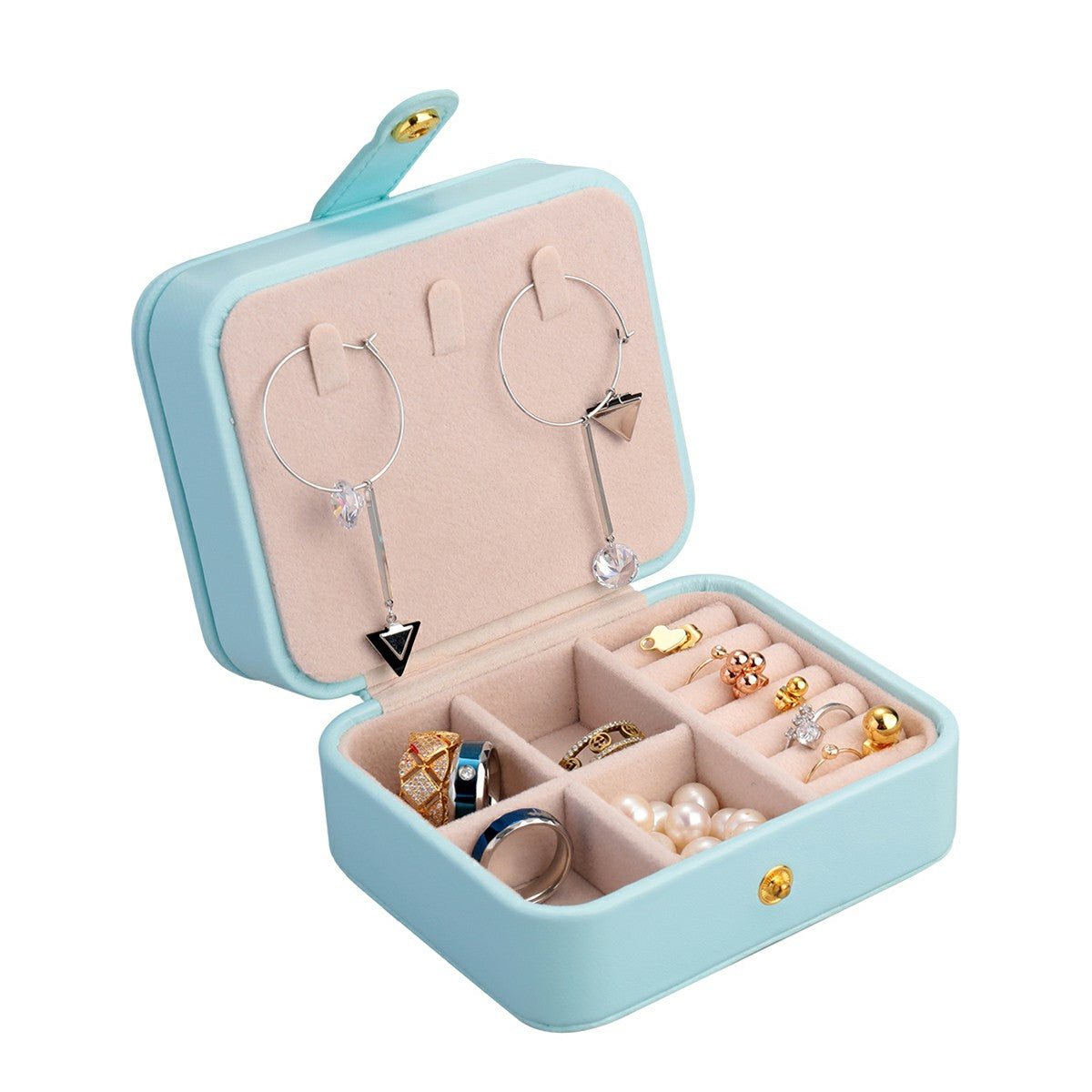 Multilayer Jewellery Storage Box Portable Travel Leather Organiser