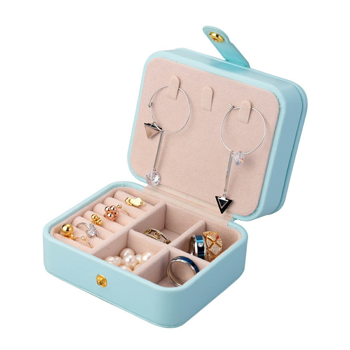 Multilayer Jewellery Storage Box Portable Travel Leather Organiser