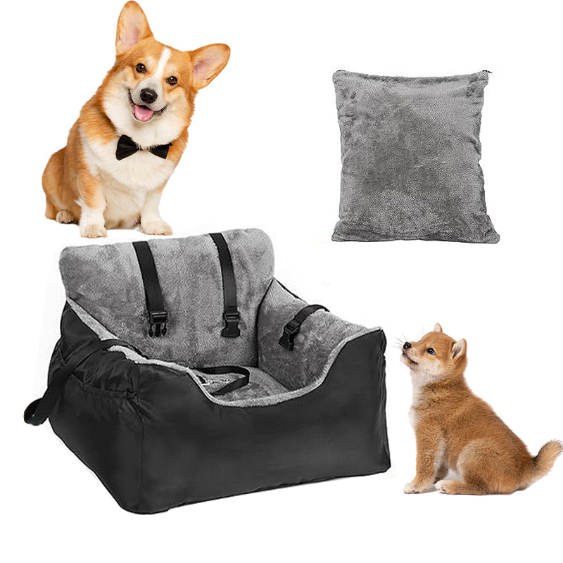 Cosy Plush Dog Car Booster Safety Leash Seat