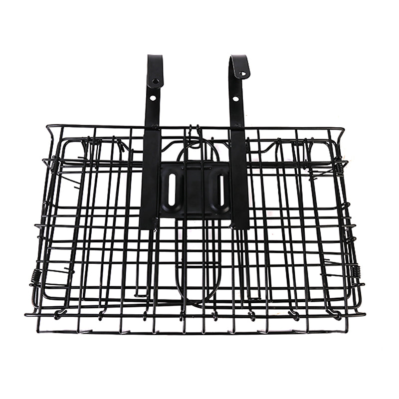 Bike Front Rear Basket Foldable Metal Shopping Carrier