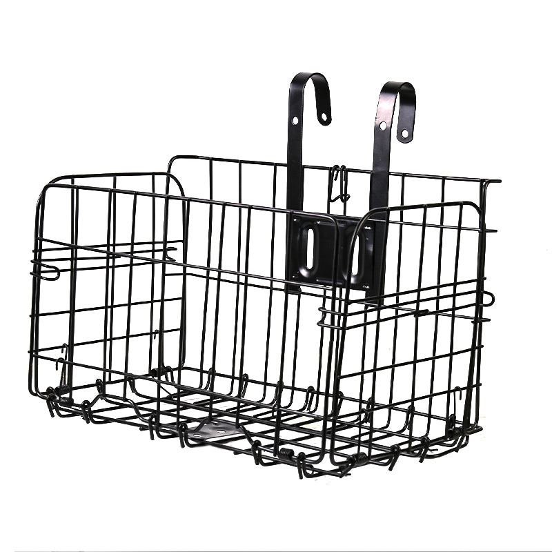 Bike Front Rear Basket Foldable Metal Shopping Carrier