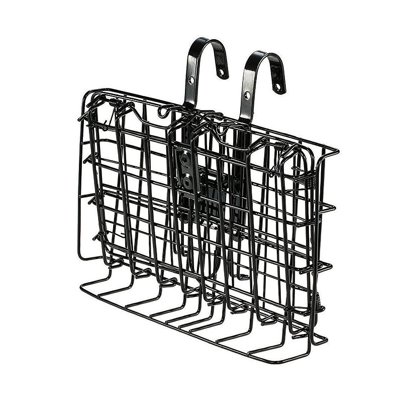 Bike Front Rear Basket Foldable Metal Shopping Carrier